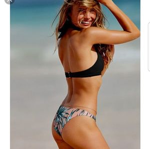 PINK V.S. purple tropical palm bikini set